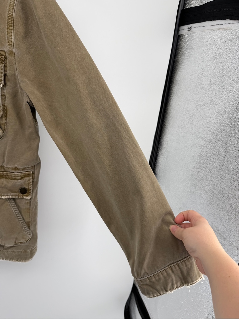 Lucky Brand Utility Grunge Workwear StreetwearKhaki Distressed Field Jacket SzM - Picture 4 of 11